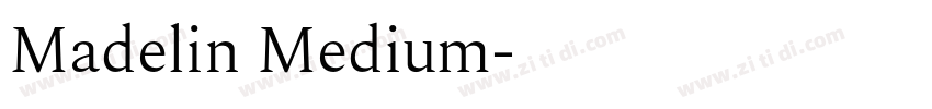 Madelin Medium字体转换